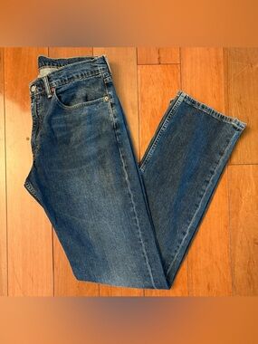 Levi Strauss Men’s 559 Jeans 34W 38L Straight Leg Denim Dark Wash
